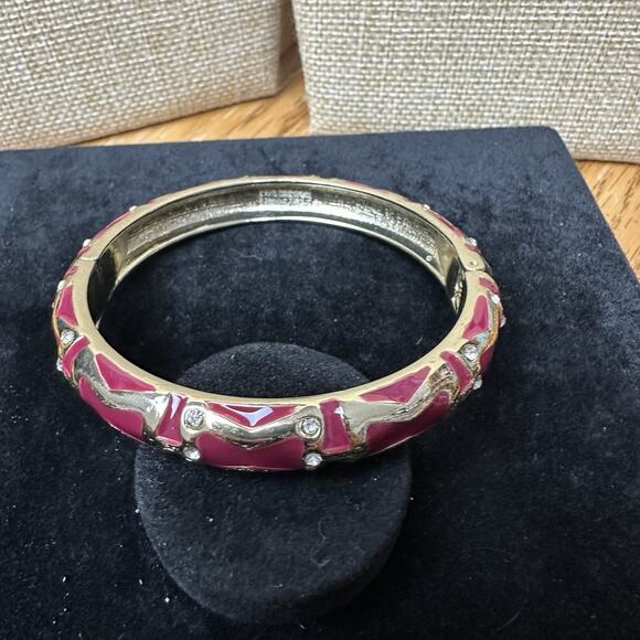 Sequin Nordstrom Multicolor Gold Tone Statement Enamel Bangle Bracelet # 464 - Picture 3 of 3